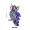 thumbnail image 1 of PVCS Diamond Opal Owl Brooch Animal Alloy Rhinestone Jewelry, 1 of 2