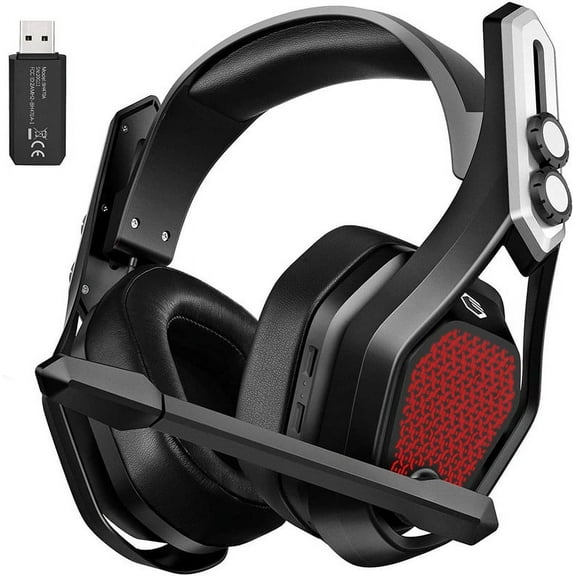 New Iron Pro Wireless Gaming Headset for PC, PS4, Mac, Wired 3.5mm  2.4G USB Over-Ear Headphone with Noise Cancelling Microphone