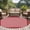 Bright Red White, variant on Round Area Rug 8 Ft, Red Plaid Washable Non-Slip Circle Carpet for Living Room/Bedroom, Valentine's Day Love Heart Floral Vintage Collection Low-Profile Large Area Rugs for Indoor