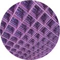 thumbnail image 1 of Ahgly Tapis Rond Lavable en Machine Intérieur Transitionnel Orchidée Violet, 6 Pieds Rond, 1 of 7