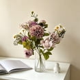 thumbnail image 5 of Mixed Artificial Flower Bouquet Faux, Silk Roses Floral Arrangement, Fall Seasonal Home Decor, Thanksgiving Table Centerpiece Wedding Party Decoration, 5 of 6