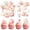 Pink-PK, variant on MMJ 9 Pack Thanksgiving Watercolor Pumpkin Cake Topper Paper Flags Fall Party Birthday Cupcake Dessert Table Food Decor