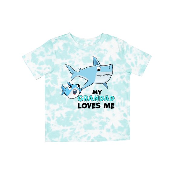 Inktastic My Grandad Loves Me with Cute Sharks Boys or Girls Toddler T-Shirt