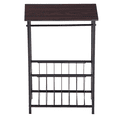 thumbnail image 5 of GZXS Narrow Side Table, Toilet Paper Holder Stand with Magazine Basket, Multifunctional End Table for Living Room, Bedroom, Space Saving, Black, 5 of 8