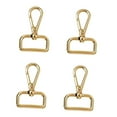 thumbnail image 4 of 4 Pieces Swivel Snap Hook Snap Hook Key , Rotatable Swivel for Belt Strap 2.5 Golden, 4 of 9
