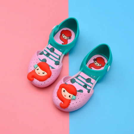 

Toddler Kids Baby Girls Cartoon Casual Princess Cute Jelly Shoes Sandals Pink 27