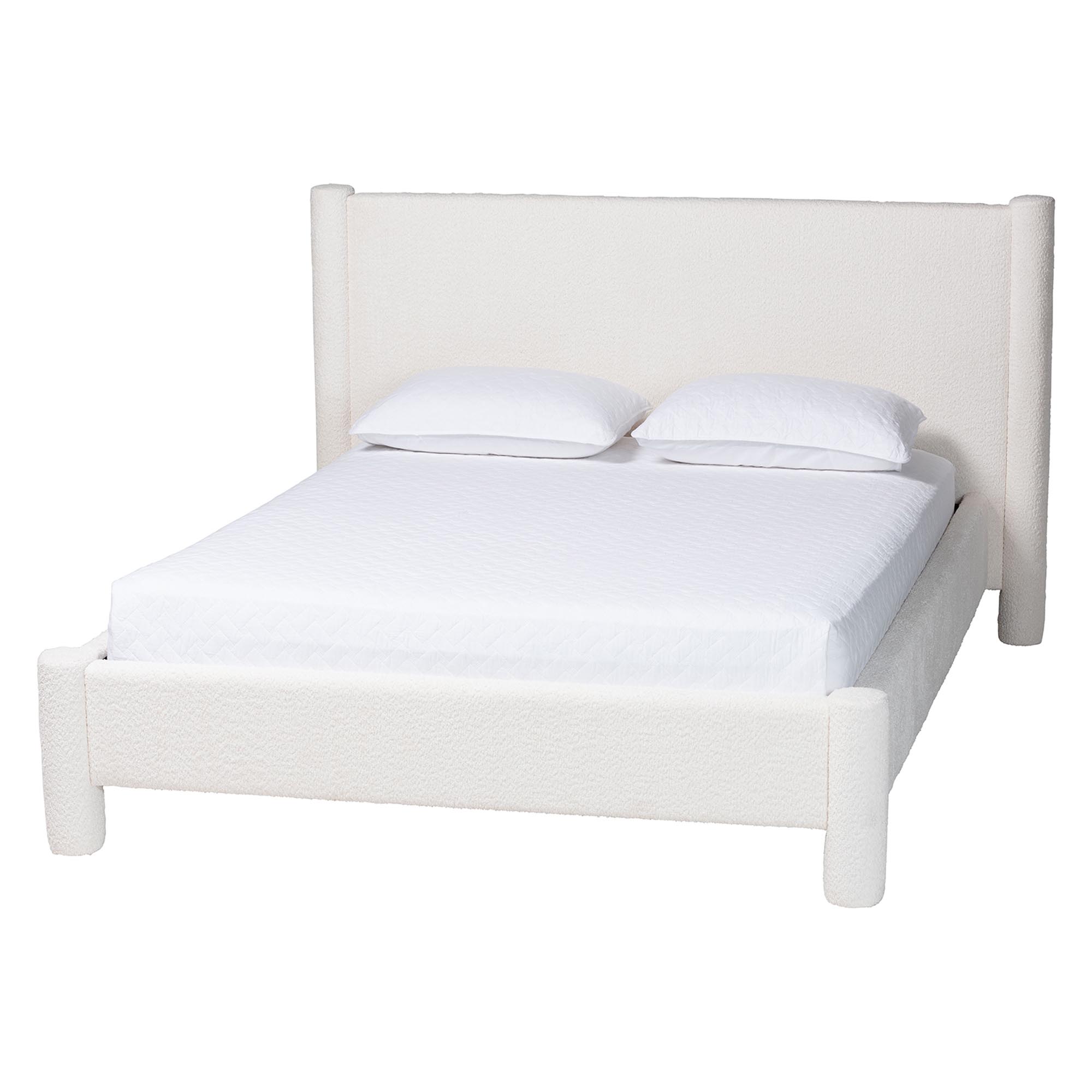 Baxton Studio Laria Modern Bedroom Set, 4-Piece, King, White