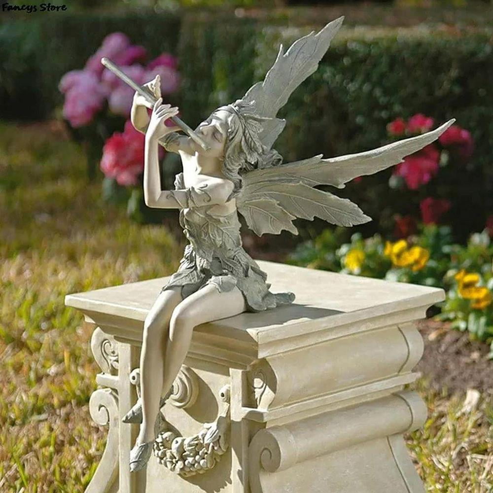 Miniature Fairy Garden Sitting Fairy Playing Flute Buy 3 Save $5 