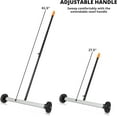 thumbnail image 6 of NEIKO 53414A 17-Inch Mini Magnetic Sweeper, Rolling Magnetic Sweeper with Wheels, Adjustable Handle, Lightweight Magnet to Pick Up Nails, 10-Pound Capacity, Nail Finder, 6 of 7