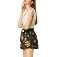 thumbnail image 4 of DARING DIVA Juniors Self Bow Tie Elastic High Waist Summer Beach Culottes Shorts, 4 of 6