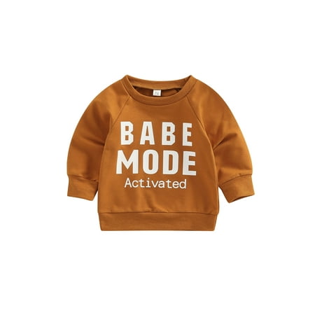

Ma&Baby Toddler Baby Boys Girls Sweatshirts Letter Long Sleeve Pullover Tops 0-4 Years