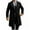 Black, variant on Xzbqbs Trench Coat for Men Fleece Double Breasted Lightweigth Jacket Pea Coat Notch Lapel Jacket Mid Length Casual Overcoat