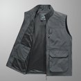 thumbnail image 3 of Chaleco de caza y pesca a prueba de viento para hombre, chaqueta sin mangas con cuello levantado para primavera y otoño, ropa, chaleco, 2024, 3 of 4