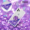 thumbnail image 3 of Funda para iPhone 11 PRO con Brillo Líquido Flotante, Purpurina, Parachoques y Anillo Giratorio Soporte, 3 of 5