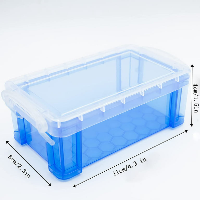 MFDSJ 12 Pcs Mini Plastic Storage Containers Box with Lid, 4.5x3.4 Inches  Clear Rectangle Box for Collecting Small Items, Beads, Game Pieces,  Business