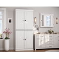 thumbnail image 3 of 100% Solid Wood 32" Bathroom Cabinet with Solid Doors, 2-Drawers and Adjustable Shelves, 3 of 6