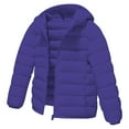 thumbnail image 3 of KAUOD Girls Winter Puffer Coats Quilted Windproof Hooded down Jackets Kids Zip up Waterproof Lightweight Outwear with Pockets, 3 of 6