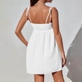 thumbnail image 3 of Cute Summer Tops for Women Adjsutable Spaghetti Strap Bowknot Camisole Long Blouses Vacation Going Out Shirt (M, White), 3 of 7