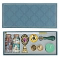 thumbnail image 3 of Wax Stamp Kit Clear Engraving Removable Handle Fine Ceraceous Exquisite Workmanship Stamp Wax FurnaceSP272 Antique Gold Amaranth Rhinestone Handle, 3 of 14