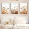 thumbnail image 2 of 3pcs Set of Natural Art Landscape Wall Art Paintings, Plainscape Poster, Pampas Plain Print Decorative Painting, Sea View Background Neutral Plant Hanging Painting, Frameless, Suitable for Living Ro, 2 of 4