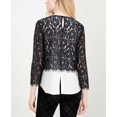 thumbnail image 2 of Maison Jules Lace-Overlay Blouse (Black, XXS), 2 of 5