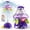 Purple, variant on Space Rocket Water Sprinkler for Kids, Outdoor Summer Rocket Toy with LED Light & 360° Spin, Adjustable Height Water Launcher for Backyard Lawn, DIY Stickers
