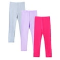 thumbnail image 4 of HILEELANG Little Kids' Fall & Winter Leggings Ages 1 - 14Y 95% Cotton + 5% Spandex Soft & Skin - Friendly Stretchy & Non - Binding Colors Light Gray, Violet, Dark Rose Red Size 5 - 6Y, 4 of 11