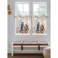thumbnail image 2 of Birds Floral 2 Panel Kitchen Curtains for Small Windows, Farmhouse Vintage Pink Flower Leaf Bathroom Tier Curtain, Short Window Treatment for Bedroom/Living Room 55"x24", 2 of 6