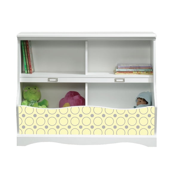 Lifesong Milestones Modern Bookcase Footboard For Kids - (Circles Grey, Yellow 414436 Pogo)