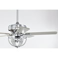 thumbnail image 3 of Warehouse of Tiffany AY13Y13CR Santana 52 in. 3-Light Indoor Polished Chrome Finish Ceiling Fan with Light Kit, 3 of 5
