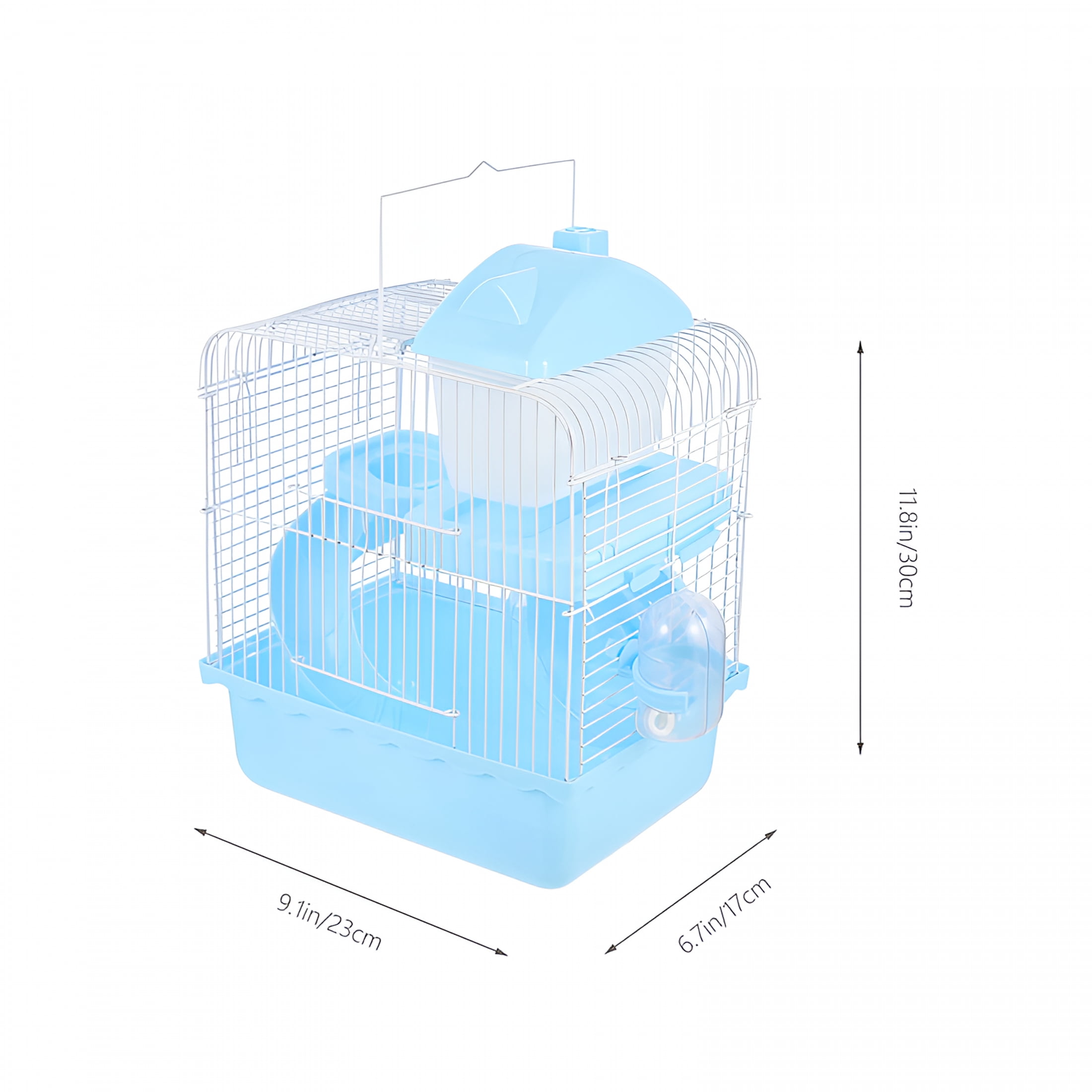 ZHZFKQ Double-Layer Castle Hamster Cage Transparent Accessories for Guinea Pig