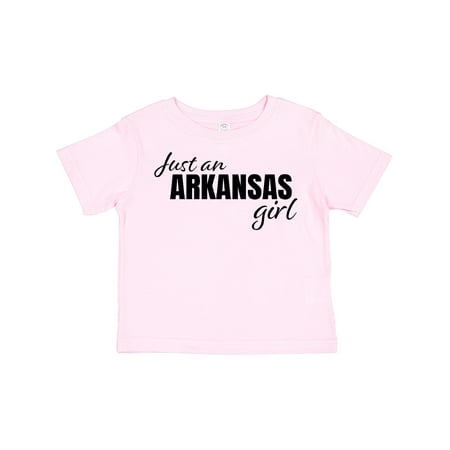 

Inktastic Just an Arkansas Girl Born and Raised Girls Toddler T-Shirt