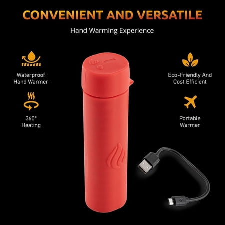 Panther Vision Rechargeable Hand Warmer - POWERPAW USB-C IP67 Rated Waterproof Portable Hand Warmers - Reusable Pocket Heaters with 6 Hrs Battery for Hunting, Snow Sports and Cold Weather 501