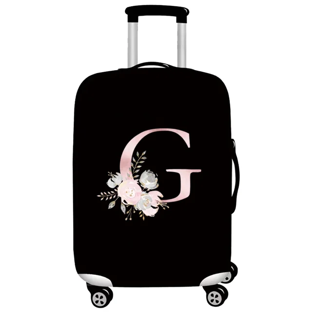 Housse de Protection pour Bagages Accessoires de Voyage Valise Anti-Poussière Résistante à l'Usure Série Fleur Rose Étui de Protection Mode 2024 8fleur Rose g L