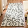 thumbnail image 3 of SAFAVIEH Soho Bedinn Floral Wool Runner Rug, Ivory/Grey, 2'6" x 12', 3 of 8