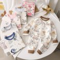 thumbnail image 4 of HFHAPW Two Piece Kids Pajamas Cute Graphic Print Girl Boys Pajama Set Toddler Sleepwear for Fall and Winter Seasons, 4 of 9