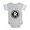 Heather Gray, variant on CafePress - Monogram Medallion R - Cute Infant Baby Football Bodysuit