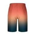 thumbnail image 3 of QATAINLAV Gradient Shorts for Men Summer Casual Drawstring Beach Shorts Four-Way Stretch Elastic Waist Workout Shorts with Pockets Graduation Gifts Orange S, 3 of 5