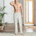 thumbnail image 2 of Susaid Dancing Dogs Print Mens Pajama Pants Set Sleep & Lounge Pants, PJ Bottoms with Pockets and Button Fly-XX-Large, 2 of 6