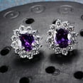 thumbnail image 3 of Pretty Cubic Zircon 925 Silver Stud Earring Women Engagement Gift A Pair, 3 of 5
