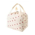 thumbnail image 2 of JGJJUGN Insulated Lunch Bag, Portable Bento Bag, Vintage Corduroy Meal Bag, Cute Strawberry Print, Travel Food Carrier, Insulated Food Tote, Multi-Compartment Design, Stylish Lunch Organizer, 2 of 9