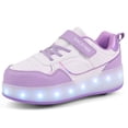 thumbnail image 3 of Kids LED Roller Skate Shoes with Wheel Light up Roller Shoes Kids Skates Sneakers Gift for Girls Boys Children, 3 of 22