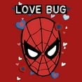 thumbnail image 2 of Junior's Marvel Spider-Man Candy Heart Love Bug  Graphic Tee Red Small, 2 of 3