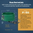 thumbnail image 3 of Farm Innovators 1.5 Gal 60W Electric Heated Pet Water Bowl, Green (8 Pack), 3 of 10