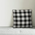 thumbnail image 2 of Creative Products Black & White Tartan Plaid 18x18 Spun Poly Pillow, 2 of 2