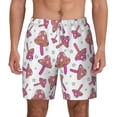 thumbnail image 3 of Uemuo Purple Mushroom Pattern Mens Swim Trunks Quick Dry Board Shorts with Mesh Lining, Stretch Beach Shorts Quick Dry No-Chafing Board Shorts-Medium, 3 of 9