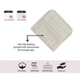 thumbnail image 3 of Home Weavers Inc Home Weavers Casual Elegence Bathmat Absorbent Cotton Machine Washable, Reversible Bath Rug Ivory 20"x20", 3 of 5