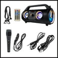 thumbnail image 6 of Boytone BT-16G Boombox Built-in 5" RGB Disco Lighting Wireless Bluetooth Portable Speaker, Accessories Included, Black, 6 of 8