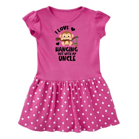 

Inktastic Monkey I Love Hanging out with My Uncle Gift Toddler Girl Dress