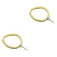 thumbnail image 2 of relayinert Confortable Croix Pendentif Bracelets pour Look Tendance Large Application Léger Jaune 2Set, 2 of 6